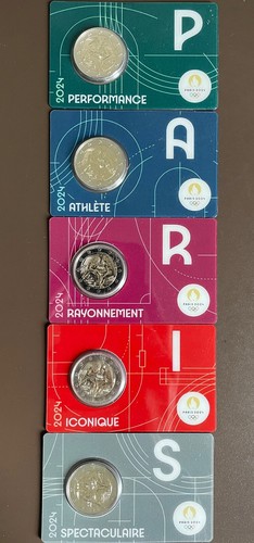 Coincards fdc 2 euro - 5x,